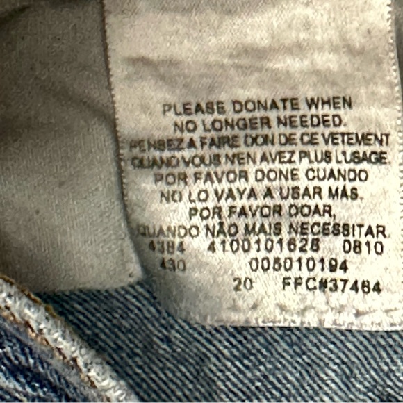Levis Mens Sz 38x29 Classic 501 Original Button Fly Denim Blue Jeans Americana - Picture 5 of 10